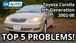 Top 5 Problems Toyota Corolla Sedan 9th Generation 200208 [upl. by Sill]