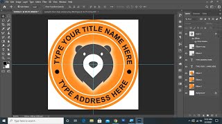 Text Circle Logo Design in Adobe Photoshop 2021 [upl. by Ataga]