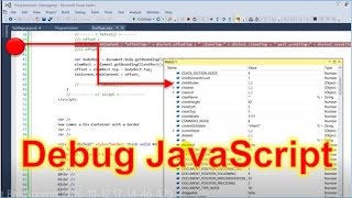 JS 02 Debug JavaScript in Visual Studio Debugger Breakpoints [upl. by Auehsoj937]