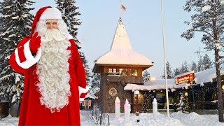 Santa Claus Village in Rovaniemi Lapland Finland Father Christmas video for families Arctic Circle [upl. by Ydnem676]