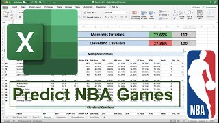 PREDICT NBA Games With Probability  Excel Tutorial [upl. by Arata12]