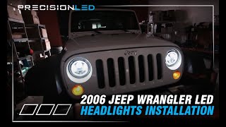 Jeep Wrangler LED Headlights  How To Install 2006  Present [upl. by Schnurr]