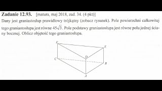 1293 Stereometria zadania maturalne [upl. by Nada]