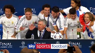 Real Madrid players invade Carlo Ancelottis press conference [upl. by Odlamur]