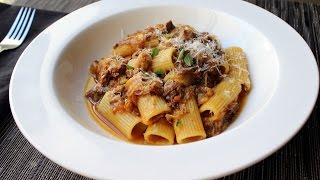 Pasta alla Genovese  Rigatoni with GenoveseStyle Meat Sauce [upl. by Elbertine871]