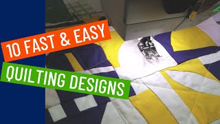 🏅 🥳 10 Fast amp Easy Quilting Designs  Finish Your Quilt [upl. by Gittle]