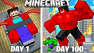 I Survived 100 Days as an EVIL HULK in Minecraft [upl. by Cole]