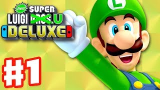 New Super Luigi U Deluxe  Gameplay Walkthrough Part 1  Acorn Plains 100 Nintendo Switch [upl. by Galvin]