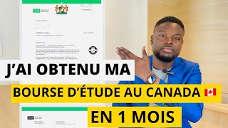 COMMENT FAIRE POUR AVOIR LA BOURSE D’ÉTUDE 20232025 AU CANADA 🇨🇦 EN 1 MOIS IMMIGRATIONCANADA [upl. by Yttam706]