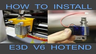 Install E3D V6 Hotend  MonoPrice Select Mini 3D Printer [upl. by Ssecnirp]