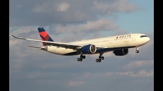 Delta A330900 NEO landing DTW [upl. by Yemiaj]