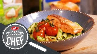 Pasta met zalm en spinazie  60 Second Chef 2 [upl. by Leihcey354]