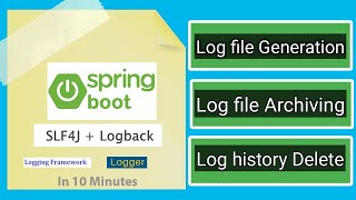 How to implement Logging in Springboot using Logback  Rolling file  Max History delete log file [upl. by Rubens189]