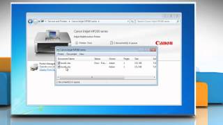 How to cancel a Print command in Windows® 7  Tutorial [upl. by Lechner]