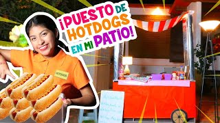 MI PUESTO DE HOTDOGS en mi PATIO 🌭 Ricos y Baratos ¡PROMOCIÓN CON REFRESCO  Conny Changarros [upl. by Anilatac555]