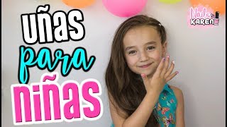 DISEÑOS de UÑAS para NIÑAS [upl. by Anovahs]