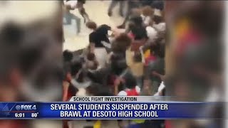 Several students suspended after all out brawl breaks out at DeSoto High School [upl. by Rozelle957]