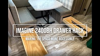 Camper Booth Dinette Drawer Mod Grand Design Imagine 2400BH [upl. by Baggett]