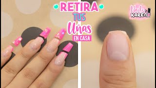 CÓMO RETIRAR UÑAS ACRÍLICAS DESDE CASA  RÁPIDO [upl. by Nomzaj788]