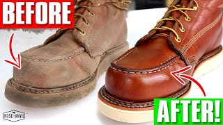 ASMR Everyone Does It Wrong  How to Clean Red Wings Thorogood Thursday Boots [upl. by Yerbua385]