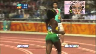 ShellyAnn FraserPryce 2008 Beijing Olympic 100m Final [upl. by Mckenna733]