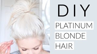 DIY Icy White Platinum Blonde Hair Tutorial [upl. by Adnalram]