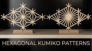 Making Hexagonal Kumiko  Asanoha and Rindo Patterns [upl. by Olympias479]