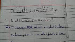 class 7th history learner diary chapter 5 rulers and buildings [upl. by Yettie]