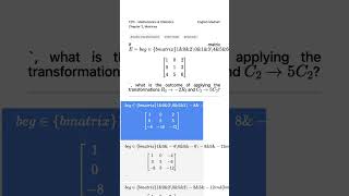 Matrix Transformation 12th Math [upl. by Adnawot]