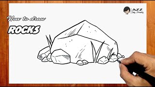 How to draw Rocks step by step [upl. by Magdalena]