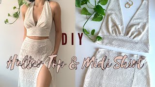 DIY Halter Top amp Midi Skirt Life Update [upl. by Allys949]