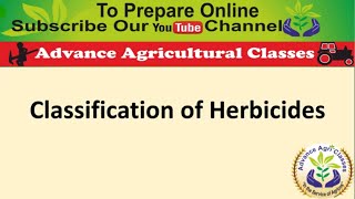 Classification of Herbicides [upl. by Nerrual]