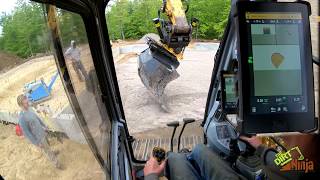 Trimble Earthworks  Engcon Tiltrotator Precision Grading [upl. by Amikan]