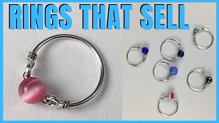 EASY Wire Rings to MAKE amp SELL Easy DIY Jewelry Making Tutorial [upl. by Ennaylloh]