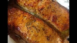 Honey Mustard Glazed Salmon in the Air Fryer [upl. by Ganley]