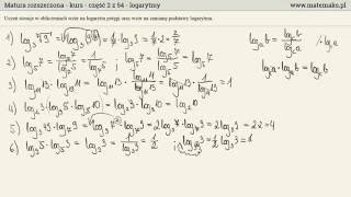 Matura rozszerzona  kurs  logarytmy [upl. by Qooraf]