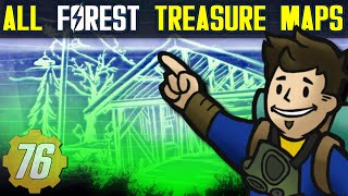 ALL FOREST Treasure Map Locations Guide  Fallout 76 [upl. by Strephonn]