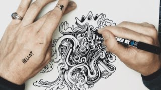 Drawing with Peter Draws Lessons in Freestyle Swirls [upl. by Macfadyn]