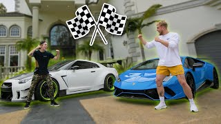 1000HP Lamborghini VS 1000HP GTR Street Race Whos Faster [upl. by Nylle]