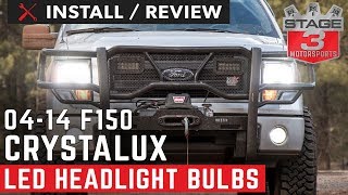 20042014 F150 CrystaLux H13 LED Headlight Conversion Install amp Review [upl. by Malilliw]