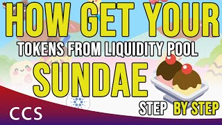 How Get SUNDAE Tokens From CARDANO Liquidity Pool  Step by Step Tutorial [upl. by Yenroc]