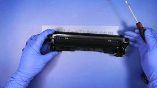 HOW TO REFILL CANON 125 Toner imageCLASS LBP6000 MF3010 [upl. by Brocky]