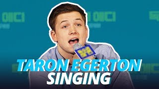 TARON EGERTON SINGING REAL VOICE [upl. by Yespmed]