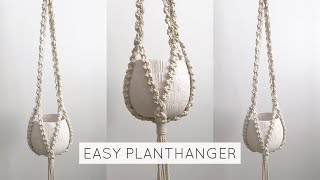 DIY EASY MACRAME PLANT HANGER  MACRAME PLANTHANGER TUTORIAL step by step [upl. by Ambrogino610]