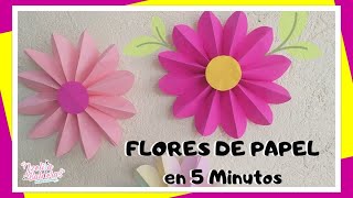 Como hacer FLORES DE PAPEL fáciles En Menos de 5 MINUTOS [upl. by Ahsetal37]