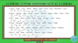 Pitman Shorthand  Exercise No73 Dictation 25 WPM  KZ Learning [upl. by Barnes]