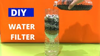 DIY WATER FILTER  WATER FILTER EXPERIMENT  HOW TO FILTER DIRTY WATER  Science Project [upl. by Eseuqcaj246]