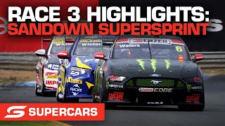 Race 3 Highlights  Penrite Oil Sandown SuperSprint  Supercars 2021 [upl. by Eniahs]