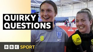 Euro 2022 Englands Lionesses answer quirky questions  BBC Sport [upl. by Xirdnek]