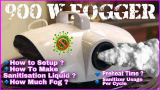 How to Use 900 Watt Disinfection Fog Machine  Turtle Fogger  Atomizer  Stage Smoke Setup amp Review [upl. by Afas]